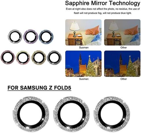 2Pcs Gold Camera Lens Screen Protector for Samsung Galaxy Z Flip 5,Bling Camera Lens Film, Shockproof Metal Ring Cover Film for Samsung Screen Protectors Maintenance, Upkeep and Repairs in Saudi Arabia
