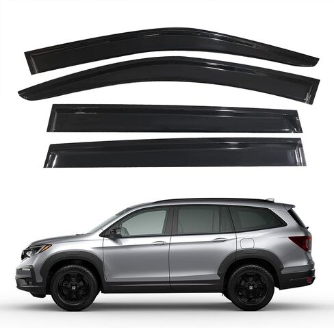 واقي مطر للنافذة ملون بالدخان لسيارة Honda Pilot 2016-2022 شريط على واقي من الشمس فتحة تهوية حاجب جانبي للنافذة ملحقات لسيارة Honda Pilot 2016-2022 in Kuwait