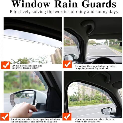 واقي مطر للنافذة ملون بالدخان لسيارة Honda Pilot 2016-2022 شريط على واقي من الشمس فتحة تهوية حاجب جانبي للنافذة ملحقات لسيارة Honda Pilot 2016-2022 in Kuwait