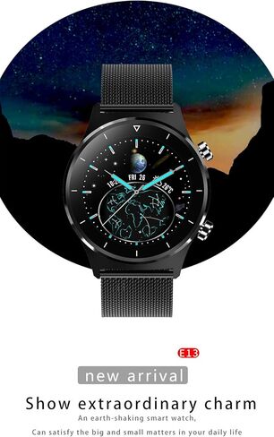 ساعة ذكية من الفولاذ الأسود للرجال، شاشة لمس 1.28 بوصة، 24 وضعًا للتمرين، واجهة رئيسية أربعة واجهة مستخدم ذاتية التحديد، شاشة عرض معدل ضربات القلب، مراقبة النوم، ضغط الدم in Kuwait