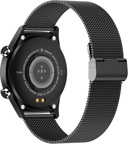 ساعة ذكية من الفولاذ الأسود للرجال، شاشة لمس 1.28 بوصة، 24 وضعًا للتمرين، واجهة رئيسية أربعة واجهة مستخدم ذاتية التحديد، شاشة عرض معدل ضربات القلب، مراقبة النوم، ضغط الدم in Kuwait