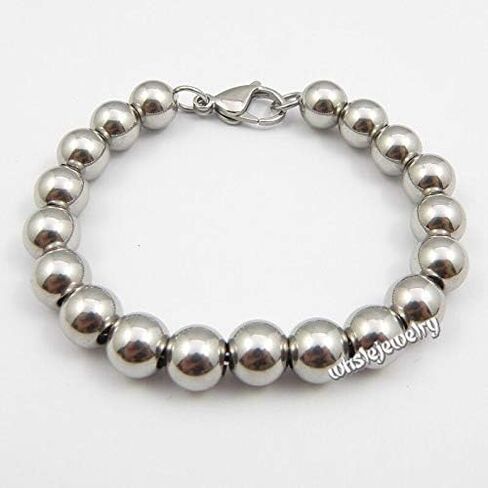 Women's Italian Silver Bead Ball Chain Bracelet- Handmade Bead Italian Bracelet, Silver Bead Bracelet in Saudi Arabia