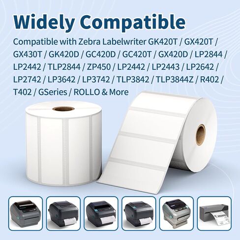 1 Roll 3" x 1" Direct Thermal Labels - 1300 Labels Barcode & Postage FBA Address Labels - Adhesive & Perforated - Compatible with Rollo, Zebra, Munbyn, Polono, and More Desktop Printers in Saudi Arabia