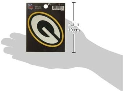 Rico Industries NFL Football Green Bay Packers Short Sport Decal 3.75' x 4.75' Die Cut Team Logo Short Sport Decal in Saudi Arabia