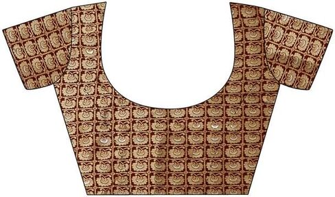 ساري حريمي من البوليستر المصبوغ والدانتيل من قماش الجاكار مع قطعة بلوزة غير مخيطة in Kuwait