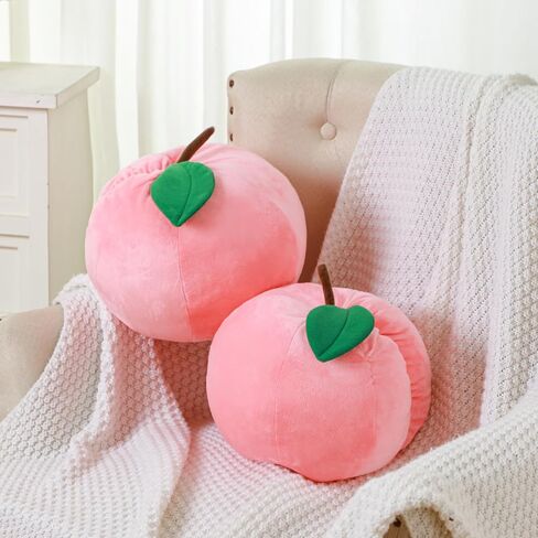 Peach Plush Decorative Cute Fruit Plush Pillow Kawaii Hugging Plushies Gift Soft Novelty Pillow Toy Peach Shaped Cushion Seat Decor for Kids Girl Home in Saudi Arabia