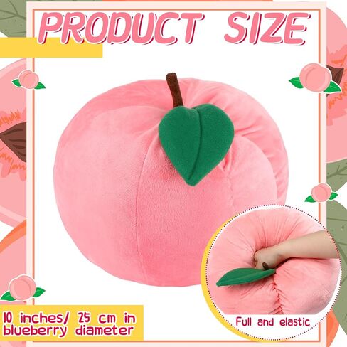 Peach Plush Decorative Cute Fruit Plush Pillow Kawaii Hugging Plushies Gift Soft Novelty Pillow Toy Peach Shaped Cushion Seat Decor for Kids Girl Home in Saudi Arabia