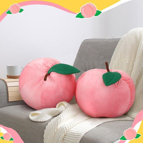 Peach Plush Decorative Cute Fruit Plush Pillow Kawaii Hugging Plushies Gift Soft Novelty Pillow Toy Peach Shaped Cushion Seat Decor for Kids Girl Home in Saudi Arabia