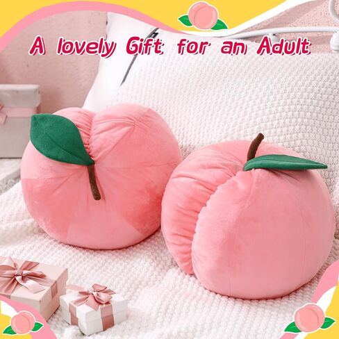 Peach Plush Decorative Cute Fruit Plush Pillow Kawaii Hugging Plushies Gift Soft Novelty Pillow Toy Peach Shaped Cushion Seat Decor for Kids Girl Home in Saudi Arabia