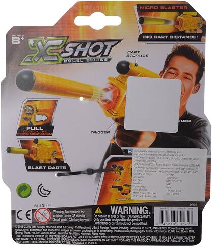 مسدس رمي السهام إكس شوت إكسيل مايكرو فوم (8 سهام) من زورو in Kuwait