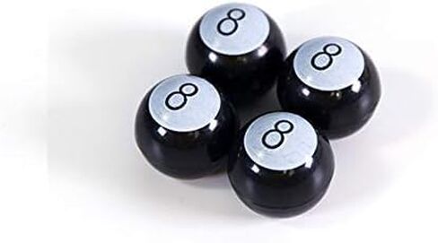 4pcs/Set Car Wheel Tire Valve Caps Car Moto Bicycle Tyre Air Caps Black 8 Ball Leakproof Air Tire Valve Stem Caps Car Decoration in Saudi Arabia