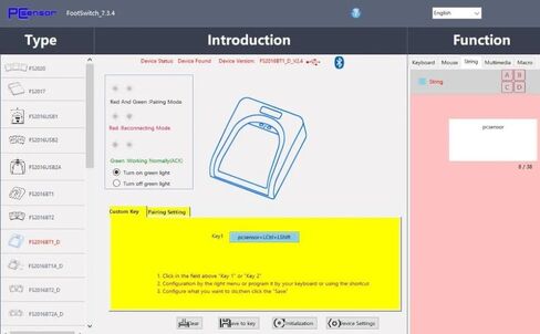 دواسة القدم اللاسلكية القابلة للبرمجة لوحة المفاتيح مفتاح القدم الماوس اختصار المفتاح الساخن للكمبيوتر اللوحي الكمبيوتر المحمول لعبة فيديو (يأتي مع دواسة التبديل المعدنية) in Kuwait