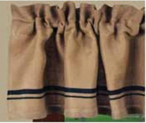 ستارة خيش مخططة باللون الأسود والقمح مقاس 72 × 15.5 بوصة من راغو in Kuwait