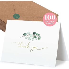 120 Beyond Grateful Thank You Cards – Wedding Thank You Cards with Envelopes & Stickers - For Any Occasion - Bridal Shower Thank You Cards, Engagement, Graduation & More (4x6 Inches) (120 Pack)