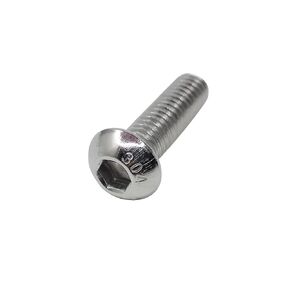 M6-1 x 45mm Button Head Socket Cap Bolts Screws, 304 Stainless Steel 18-8, Allen Hex Drive, Full Thread, Bright Finish, Machine Hexagon Screw Drive 30PCS (M6x45)