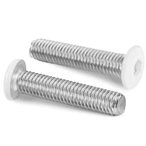 1/4-20 x 2 Flat Head Socket Head Screw Furniture Bolts Countersunk Connector Screws, Stainless Steel 18-8 (304), Bright Finish, Fully Threaded, White, 25 PCS