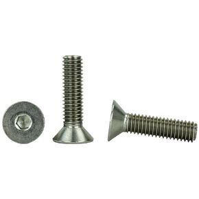 Stainless 3/8-16 x 1-3/4" (3/4" to 3" Available) Socket Flat Head Screws, Full Thread, Hex Drive, Stainless Steel 18-8, Coarse Thread (3/8-16 x 1-3/4")
