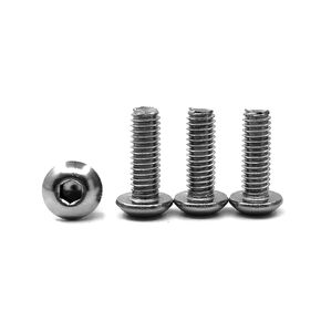 M4-0.7 x 40mm Button Head Socket Cap Bolts Screws, 304 Stainless Steel 18-8, Allen Hex Drive, Full Thread, Bright Finish, Machine Hexagon Screw Drive 30PCS (M4x40)