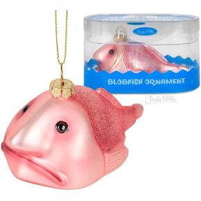 Archie McPhee Blobfish Blown Glass Christmas Ornament!