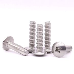 5/16-18 x 1" (20 Pack) Phillips Truss Head Machine Screws for Cabinet Drawer Knob Pull Handle, Stainless Steel 304 (18-8), Truss Head Bolts, Phillips Drive, Bright Finish