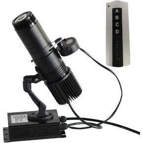 QOMOLANGMA GOBO ضوء LED شعار GOBO 40W جهاز التحكم عن بعد LED GOBO جهاز عرض إعلاني خفيف مع لون مخصص 1 زجاج دوار Gobos + Meanwell سائق خارجي أسود