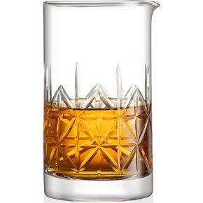 Mixology & Craft زجاج خلط الكوكتيل الكريستالي 24oz - أداة شريط أساسية
