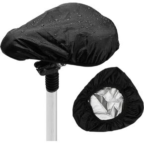 2PCS Bike Seat Cover Waterproof Cycling Rain Cover with Elastic Band Rainproof Dust-Proof and Sun-Proof Bicycle Seat Cover