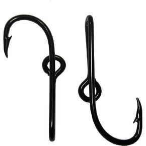 Two Black Fish Hook Hat Pin Black Hat Hook Clip