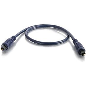 Legrand - C2G Toslink Optical Digital Cable, Blue Toslink Optical cable, 0.5 Meter (1.6 Foot) Toslink Digital Optical Audio Cable, 1 Count, C2G 40389