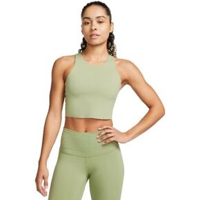 Nike Women's Dri-FIT Luxe Cropped Yoga Tank Top (US, Alpha, XX-Large, Regular, Regular, Oil Green)