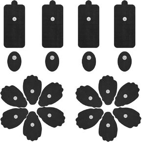 TENS Unit Replacement Pads, 20 Pcs Snap Electrode Pad Patches for Muscle Stimulator, VOVOU Upgraded Stronger Self-Adhesive Reusable TENS Pads Compatible with NURSAL, Neocarbon, Belifu TENS Machine