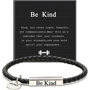 سوار أنبوب تحفيزي من LIU JUN Be Kind للنساء والرجال، قلادة عملة ملهمة من To My Man سوار من الفولاذ المقاوم للصدأ مجوهرات هدية شخصية بسيطة in Kuwait