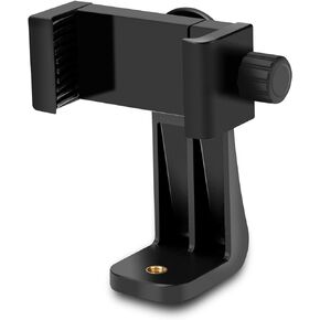 Fotopro Phone Tripod Mount Holder 360 Rotatable Vertical and Horizontal with 1/4 Inch Standard Screw Universal Cell Phone Mount Adapter for iPhone Tripod Monopod Selfie Stick Camera