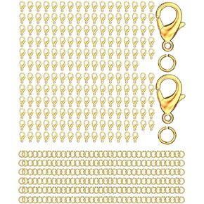 700Pcs Lobster Claw Clasps and Open Jump Rings Set,Lobster Clasps for Jewelry Making Bracelet Clasp and Closures for DIY Necklace Jewelry Anklet
