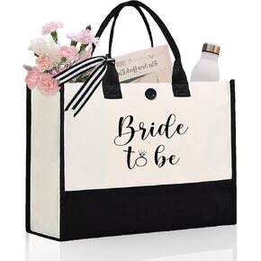 Bride Gifts - Canvas Tote Bag for Bride, Bride to Be Gifts, Engagement Gift for Her, Bridal Shower Gifts in Kuwait