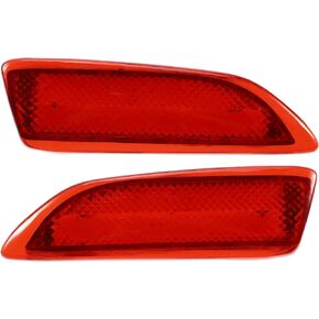 Rear Bumper Reflector Fog Brake Tail Light 81920-02030 8192002030 Red LED for Toyota Corolla 2011-2013 Plastic Red Lens (Set of 2)