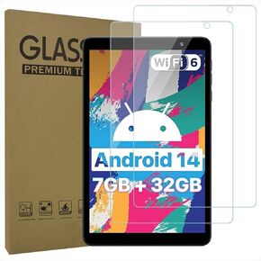 2-Pack Tempered Glass Screen Protector for UMIDIGI G1 Tab mini 8 inch Android 14 New Tablet, Ultra Clear Transparency Anti-Scratch 9H Hardness