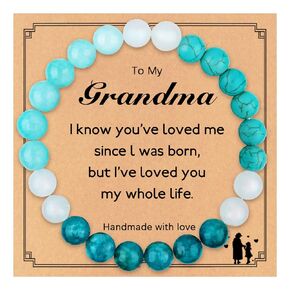 Back to School To My Daughter Bracelet Gift from Mom Dad, First Day of School Gift for Her, Pink Stone Bracelet Birthday Graduation Christmas Gifts for Girls from 5-25(Light Pink)