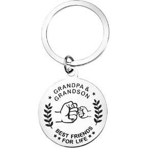 Grandpa Keychain from Granddaughter Grandson Funny Grandfather Key Chain Fathers Day Birthday Christmas Gifts