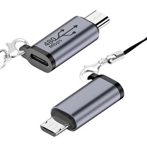 Micro USB to Mini USB Adapter (2 Pack), Micro USB Female to Mini USB Male Convert Connector, USB Mini to Micro USB Adapter Compatible with Digital Cameras, Computer, GPS