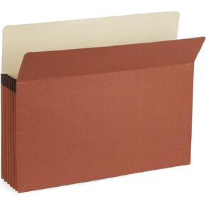Blue Summit Expanding File Pockets, Letter Size, 5.25" Expansion, Redrope – 10 Folders