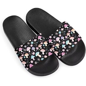 Blue Butterfly Print Summer Slide Slippers for Men Women Kid, Sunflower Colorful Tie-dye Animals House Slippers Slide Sandal Non-Slip Light Weight