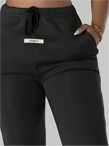 Women's Sweatpants Letter Drawstring Waist Jogger Pants Causal Fitness Lounge Trousers in Saudi Arabia