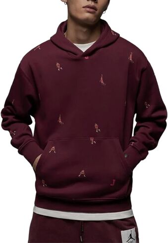 Jordan Men's Essentials Graphic Fleece Hoodie Pullover DV9392 in Saudi Arabia