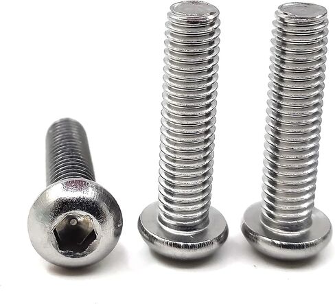 M6-1 x 45mm Button Head Socket Cap Bolts Screws, 304 Stainless Steel 18-8, Allen Hex Drive, Full Thread, Bright Finish, Machine Hexagon Screw Drive 30PCS (M6x45) in Saudi Arabia
