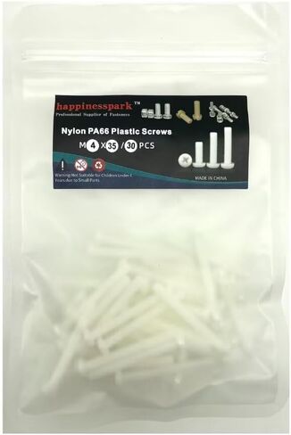 Nylon PA66 Plastic White Color Metric Phillips Pan Head Screws M4X12 30PCS in Saudi Arabia