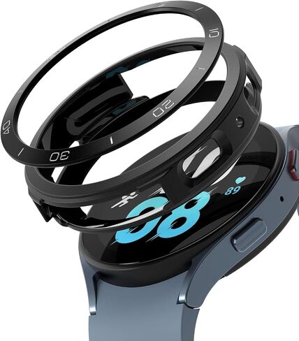 Ringke Air Sports + تصميم الإطار [الأناقة والحماية في واحد] متوافق مع حافظة Samsung Galaxy Watch 5 مقاس 44 مم، غطاء TPU مرن مقاوم للصدمات مع حلقة إطار من الألومنيوم اللاصق - أسود / 11 in Saudi Arabia