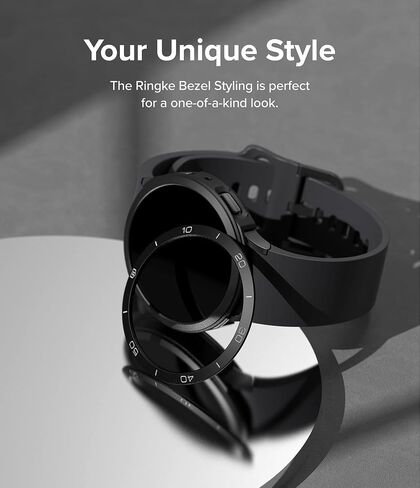 Ringke Air Sports + تصميم الإطار [الأناقة والحماية في واحد] متوافق مع حافظة Samsung Galaxy Watch 5 مقاس 44 مم، غطاء TPU مرن مقاوم للصدمات مع حلقة إطار من الألومنيوم اللاصق - أسود / 11 in Saudi Arabia