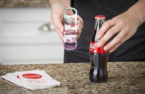 Tablecraft Coca-Cola Classic Logo Flat Bottle Opener, Red in Saudi Arabia