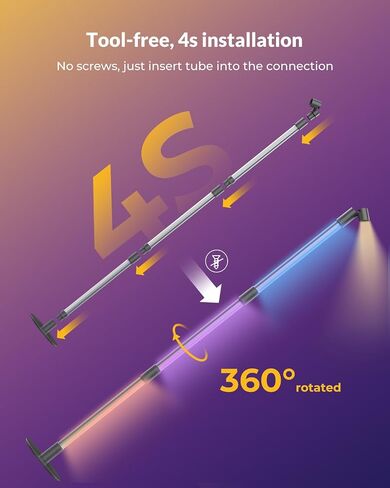 مصباح أرضي LED للزاوية، مصابيح زاوية RGB ذكية مع ضوء كشاف إضافي، التحكم عن بعد والتطبيق، مزامنة الموسيقى وDIY، إضاءة محيطة دوارة 360 درجة لغرفة النوم وغرفة المعيشة ومكتب الألعاب in Saudi Arabia